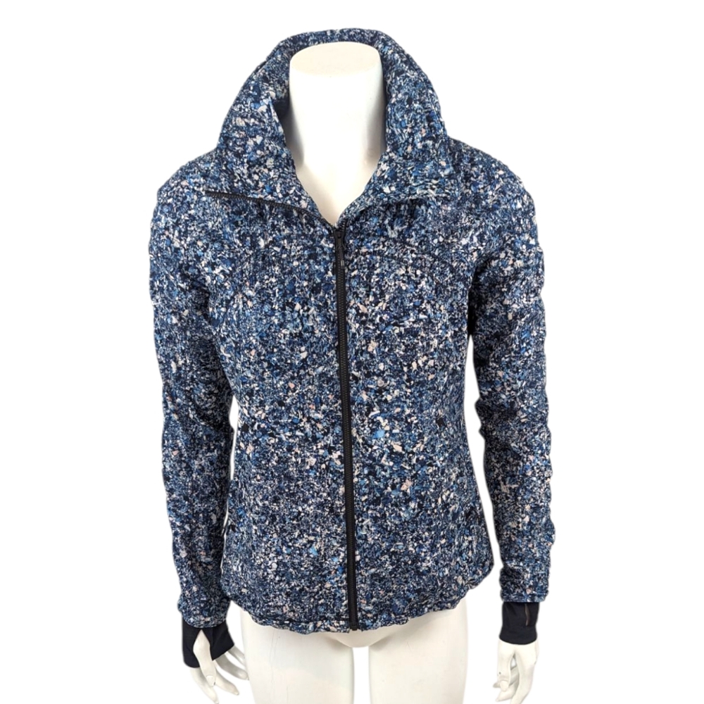 Lululemon Gather Me Slightly Lughtweight Run Jacket Womens 4 Tofino Shells Blue